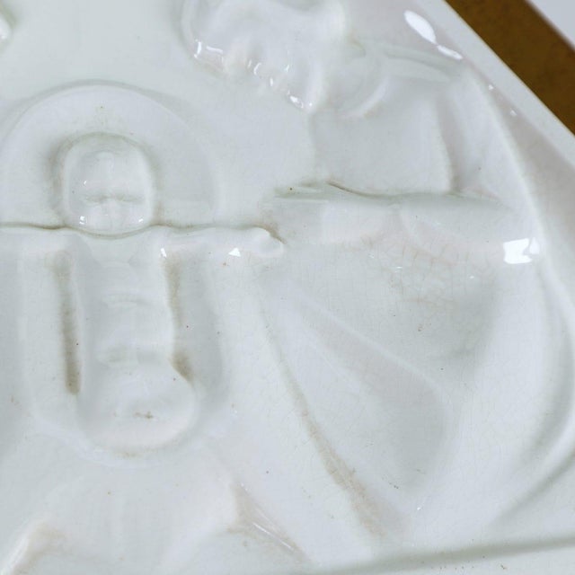 Sphinx Maastricht Ceramic Bas-Relief Painting of the Holy Family For Sale - Image 6 of 11