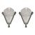 1930s French Art Deco Geometric Slip Shade Wall Sconces by Degue - A Pair For Sale