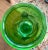 Vintage Hoosier Green Glass Art Deco Vase For Sale - Image 4 of 5