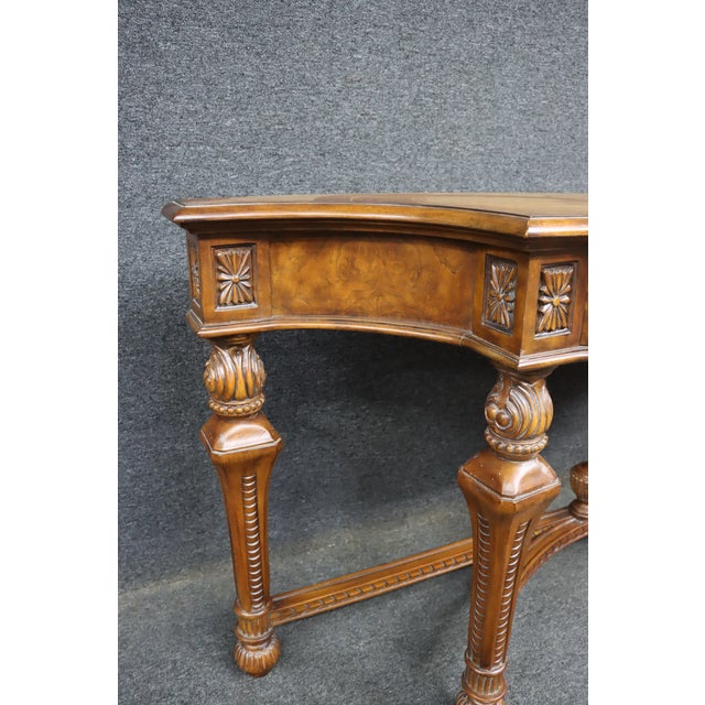 Wood Drexel Heritage Cherry and Walnut Console Table For Sale - Image 7 of 17