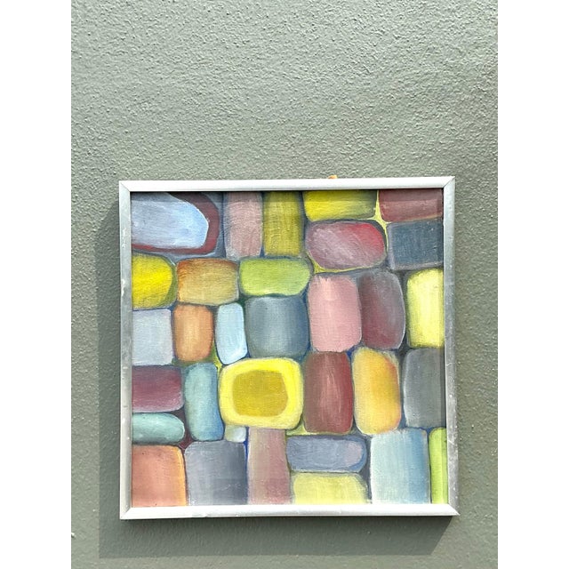 Vintage Original Abstract Oil on Board For Sale - Image 12 of 12