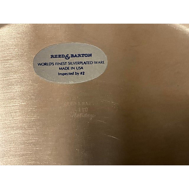 1990s 1990s Reed & Barton Holiday Centerpiece Bowl For Sale - Image 5 of 6