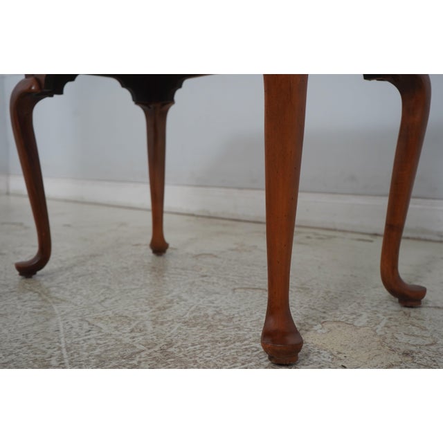 Brown Hekman George III English Style Walnut Dressing Table Lowboy For Sale - Image 8 of 18