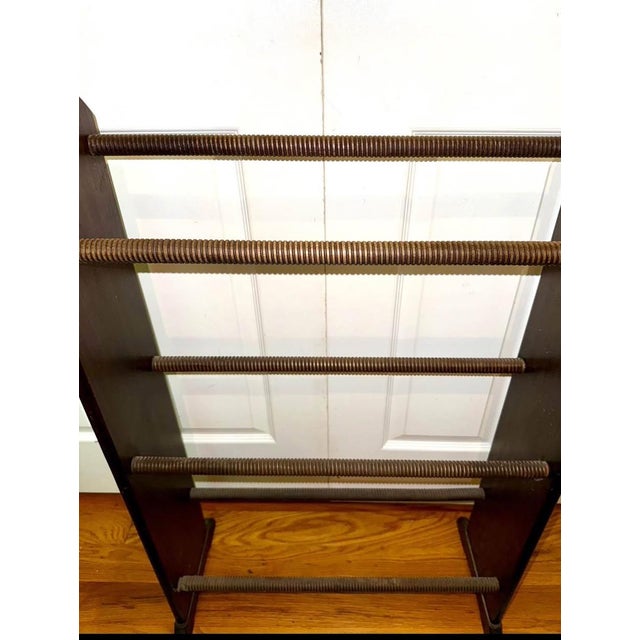 French Country Antique Oak Freestanding Garment Drying Rack or Quilt Rack For Sale - Image 3 of 3