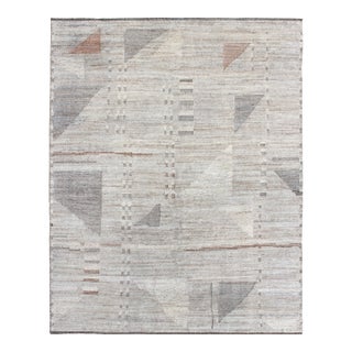 Hand Knotted Modern Wool & Silk Rug. 08'00" X 10'00" For Sale