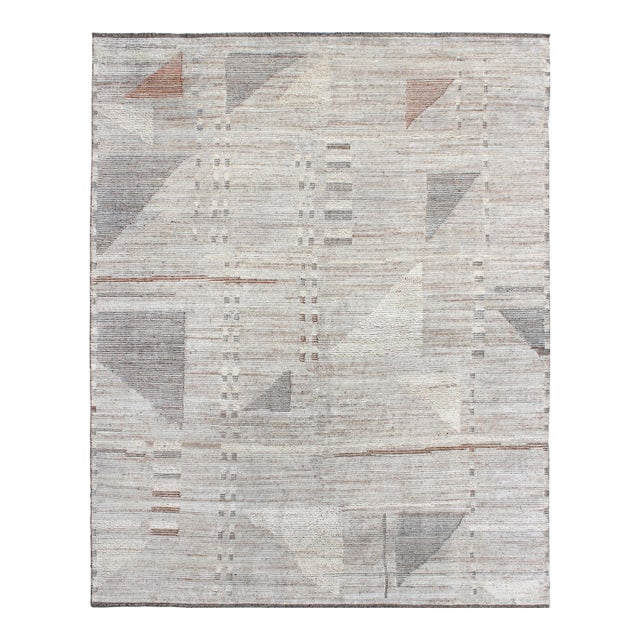 Hand Knotted Modern Wool & Silk Rug. 08'00" X 10'00" For Sale