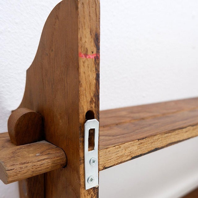 Arts & Crafts Style Pegged Wall Hung Shelves, 1960s For Sale - Image 12 of 13