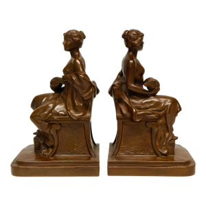 Neoclassical Style Jennings Bronze Bookends a Pair
