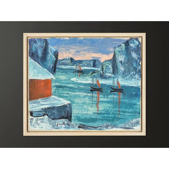 Arctic Sea, Oil on Canvas, Framed For Sale - Image 12 of 12