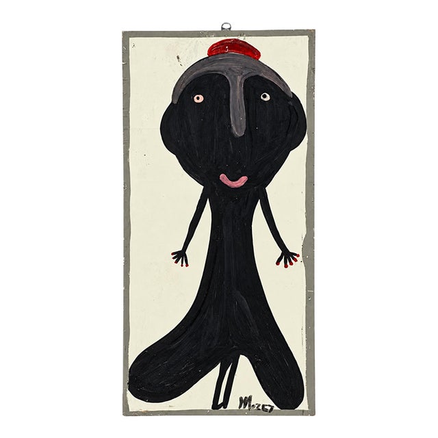 Original Southern Outsider Folk Art Painting, C. 1990s - Mose Tolliver (1920–2006) For Sale