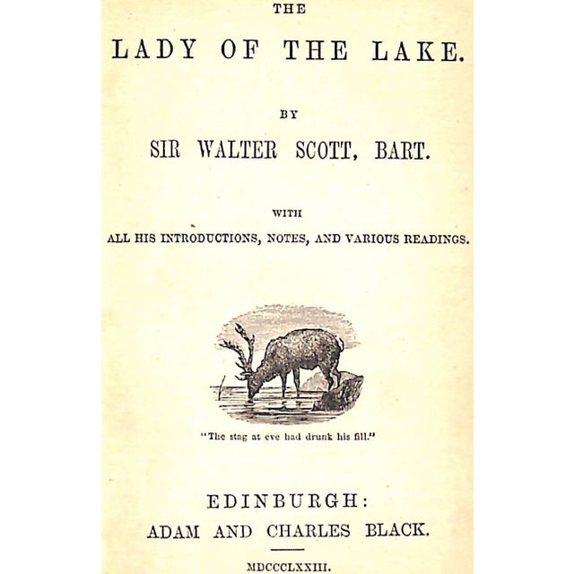 SCOTT, Sir Walter [280] pp. A. & C. Black 1873 5 1/2" x 3 5/8" w/ tartanware boards The Lady of the Lake is a narrative...