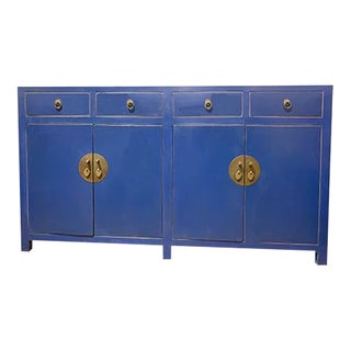 1980s Asian East Village Buffet-Navy For Sale