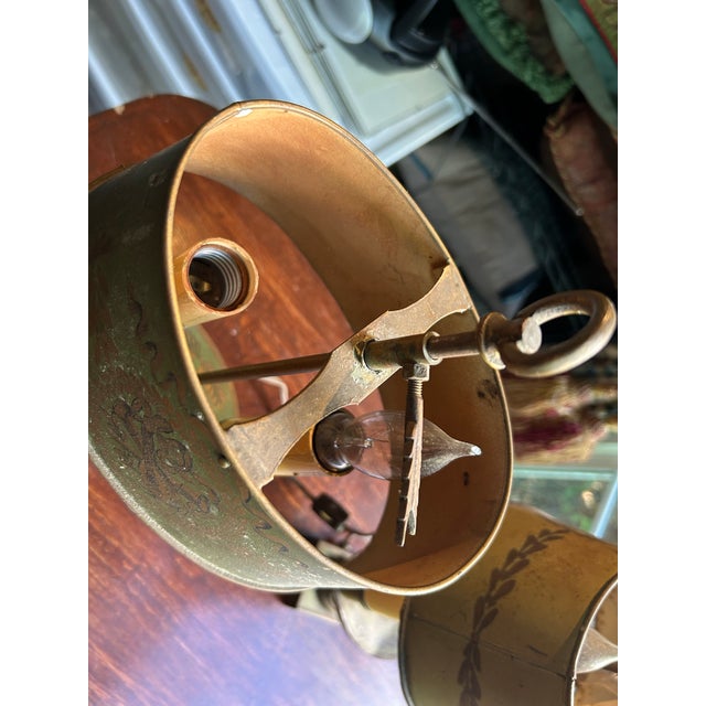 1940s French Style Bouillotte Lamps - a Pair For Sale - Image 12 of 12