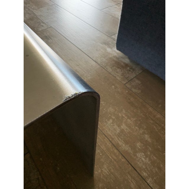 Judd Modern Stainless Steel Coffee Table – Minimalist Industrial Design For Sale - Image 4 of 7
