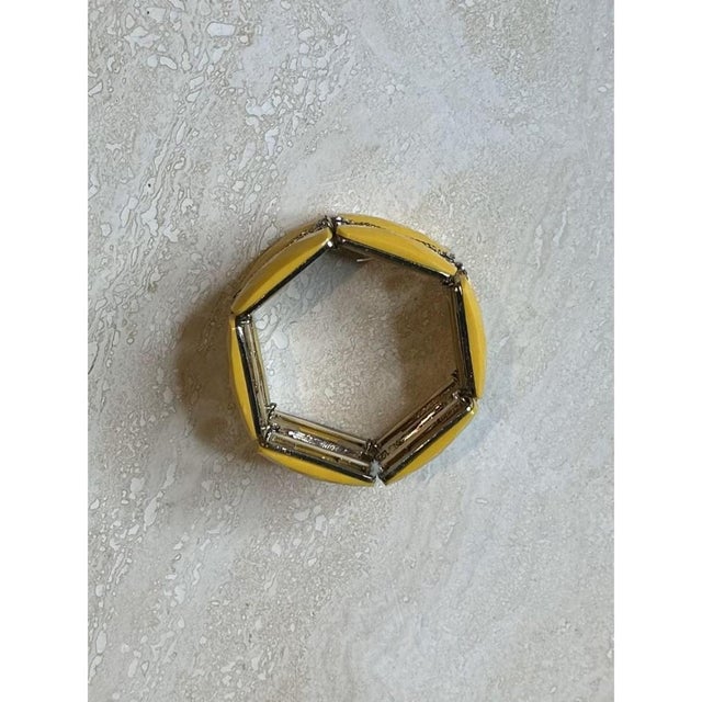 Vintage Yellow Stretch Regency Bracelet For Sale - Image 11 of 12