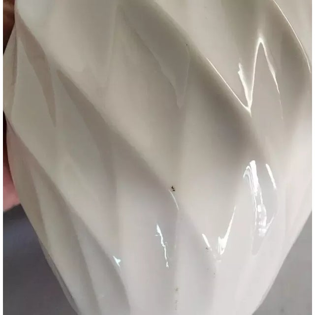 1990s Vintage Lenox Richmond Collection Gold Trim Swirl Vase For Sale - Image 5 of 5