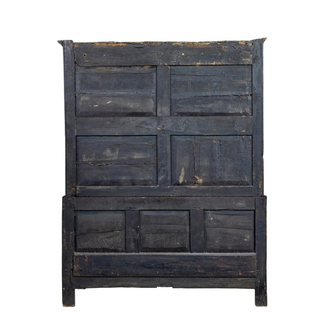 Wood 18th Century English Oak House Keepers Cupboard, 1770 For Sale - Image 7 of 9