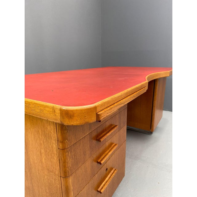 Vintage Bauhaus Walnut Desk, 1970 For Sale - Image 12 of 18