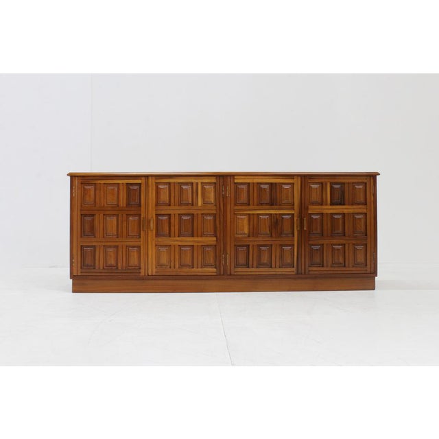 Vintage Brutalist Sideboard in Walnut, 1970s For Sale - Image 10 of 10