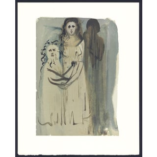 1963 Dalí Divine Comedy Engraving Purgatoire Chant 16 "La Fumée Des Coléreux" (The Smoke of the Angry) For Sale