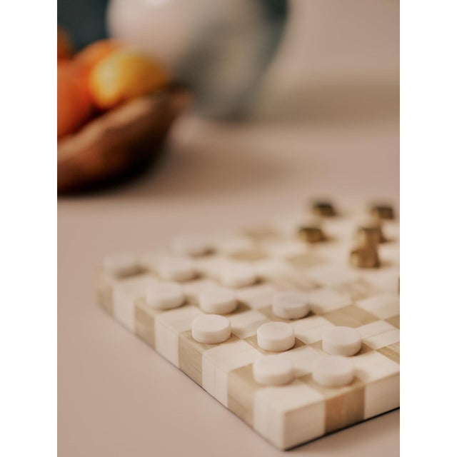 Contemporary Bennett Checker Game Set, Natural For Sale - Image 3 of 7