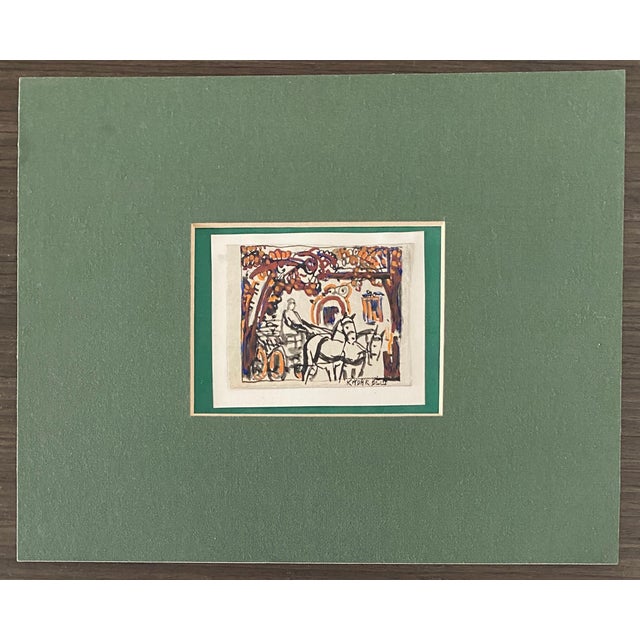 Bela Kadar, Hungarian Artist Modern Mixed Media Horse and Buggy Bela Kadar For Sale - Image 9 of 9