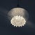 1960s Mid-Century Modern Space Age Silver Aluminium Trumpet Hanging Lamp with Crystal Glass Diffuser, 1960s For Sale - Image 5 of 16