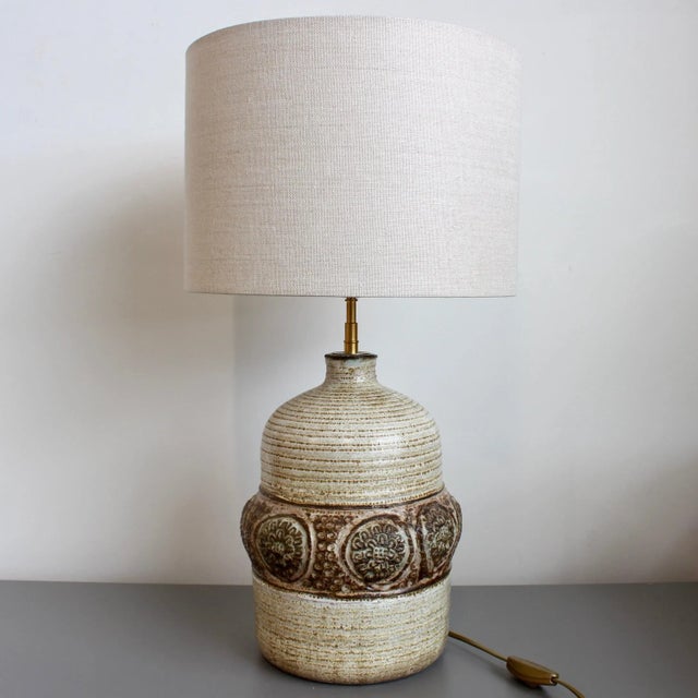 Mid-Century Ceramic Table Lamp by Marcel Giraud, 1970s For Sale - Image 3 of 18