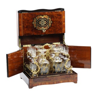 19th Century Napoleon III Carriage Bar in Marquetry Technique For Sale
