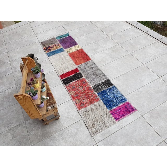 Oushak Decorative Vintage Runner For Sale - Image 4 of 10