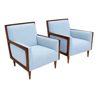 Mid-Century Modern Style Lounge Chairs - A Pair For Sale