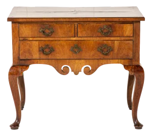 English George I Walnut Lowboy, Early 18th Century