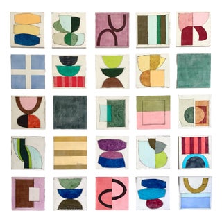 Large Encaustic Installation by Gina Cochran - "Hello and Welcome!" - 25 Panels For Sale