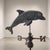 Antique Italian Copper Weathervane with Three-Dimensional Dolphin, 1900s For Sale - Image 4 of 9