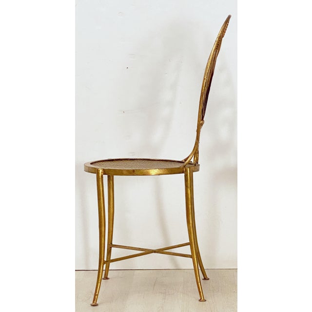 Metal Italian Wheat Sheaf Chair by S. Salvadori, Firenze For Sale - Image 7 of 10