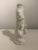 Chinoiserie Vintage White Porcelain Crane & Foliage Sculptural Vase For Sale - Image 3 of 6
