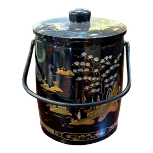 Early English Ice Caddy in an Asian Chinoiserie Design, Signed