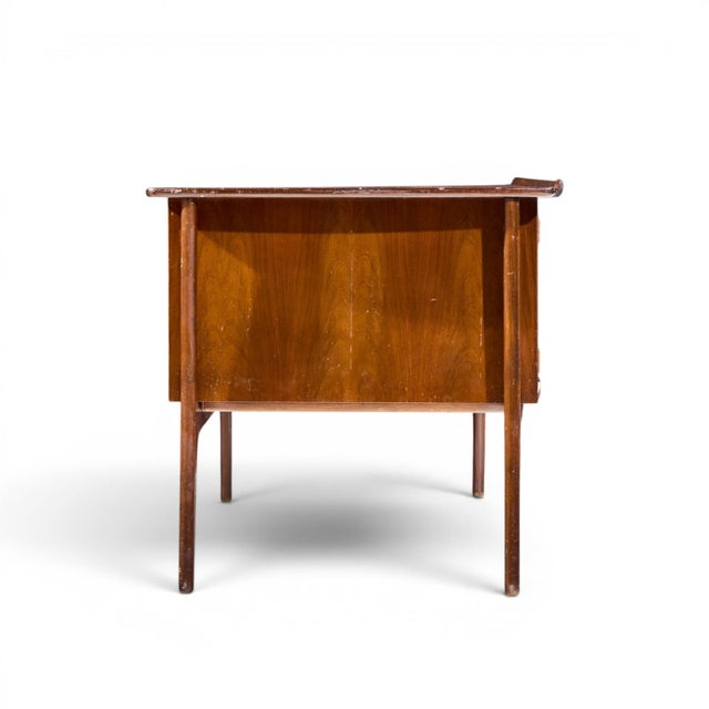 Mid 20th Century Svend Madsen Mid Century Danish Teak Curved Desk For Sale - Image 5 of 10