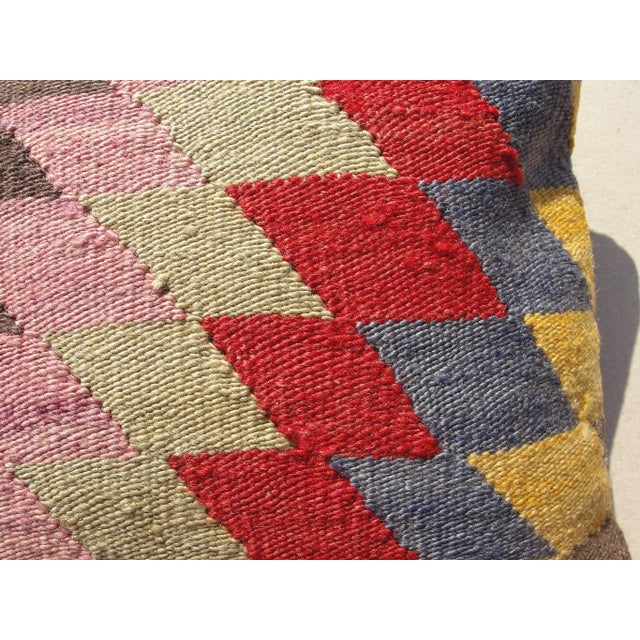 Red Kilim Rug Pillow Cover For Sale - Image 8 of 10