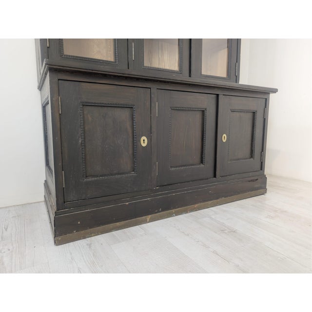 Solid wood glazed display case from the 1920s/30s, Art Nouveau style Wooden, glazed display case from the Art Nouveau...