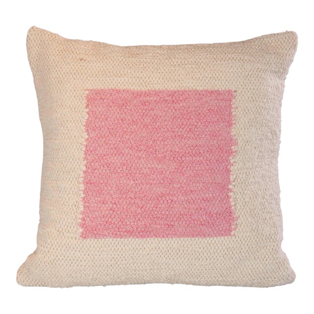 Contemporary Casa Cubista Pink Square Pillow For Sale