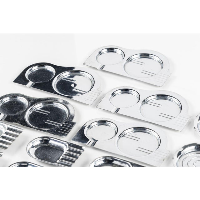 Chase Brass and Copper Company Antique Art Deco Chase & Manning Bowman Chrome Cigarette Ashtrays 1930s For Sale - Image 4 of 16