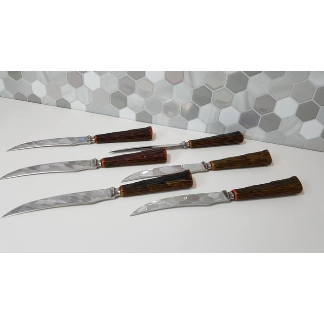 Vintage 1960s Washington Serrated Blades Steak Knives Set of 6