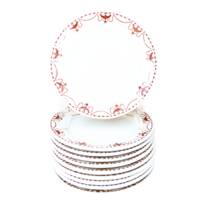 Vintage Shenango Rimrol Greek Urn Motif Restaurant Ware Plates, Set of 10
