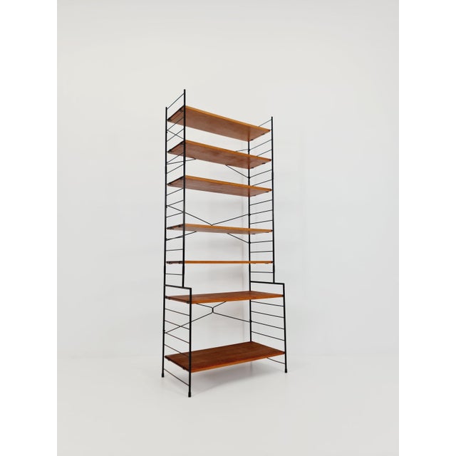 Vintage String Bookshelf in Walnut from WHB Germany, 1950s For Sale - Image 6 of 18