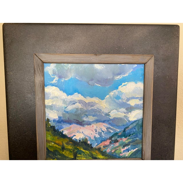 Realism "High Noon" ~ Lorie Batson, Original Oil Painting, This Painting Captures a Bright Mountain Landscape Under a Dramatic Midday Sky. For Sale - Image 3 of 8