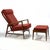 Ib Kofod-Larsen Reclining Lounge Chair and Ottoman For Sale In Chicago - Image 6 of 9
