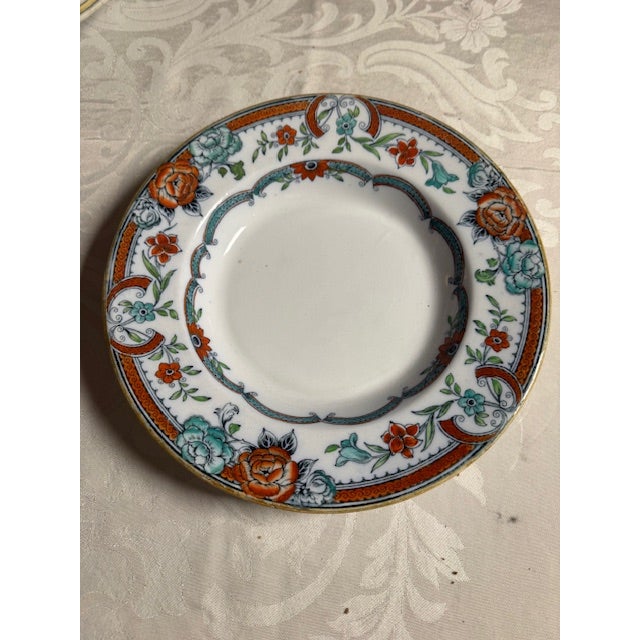 American Antique Rimmed Soup Bowls, Transferware. Anthony Shaw? "Java" Set of 8 For Sale - Image 3 of 11