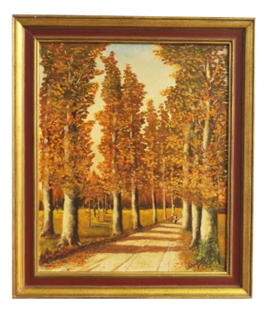 Forest in Autumn, Oil on Canvas, Framed