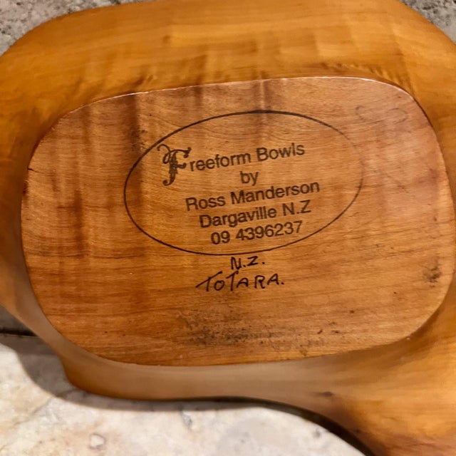 Wood Ross Manderson Freeform Bowl Organic Modern Dargaville Nz For Sale - Image 7 of 8